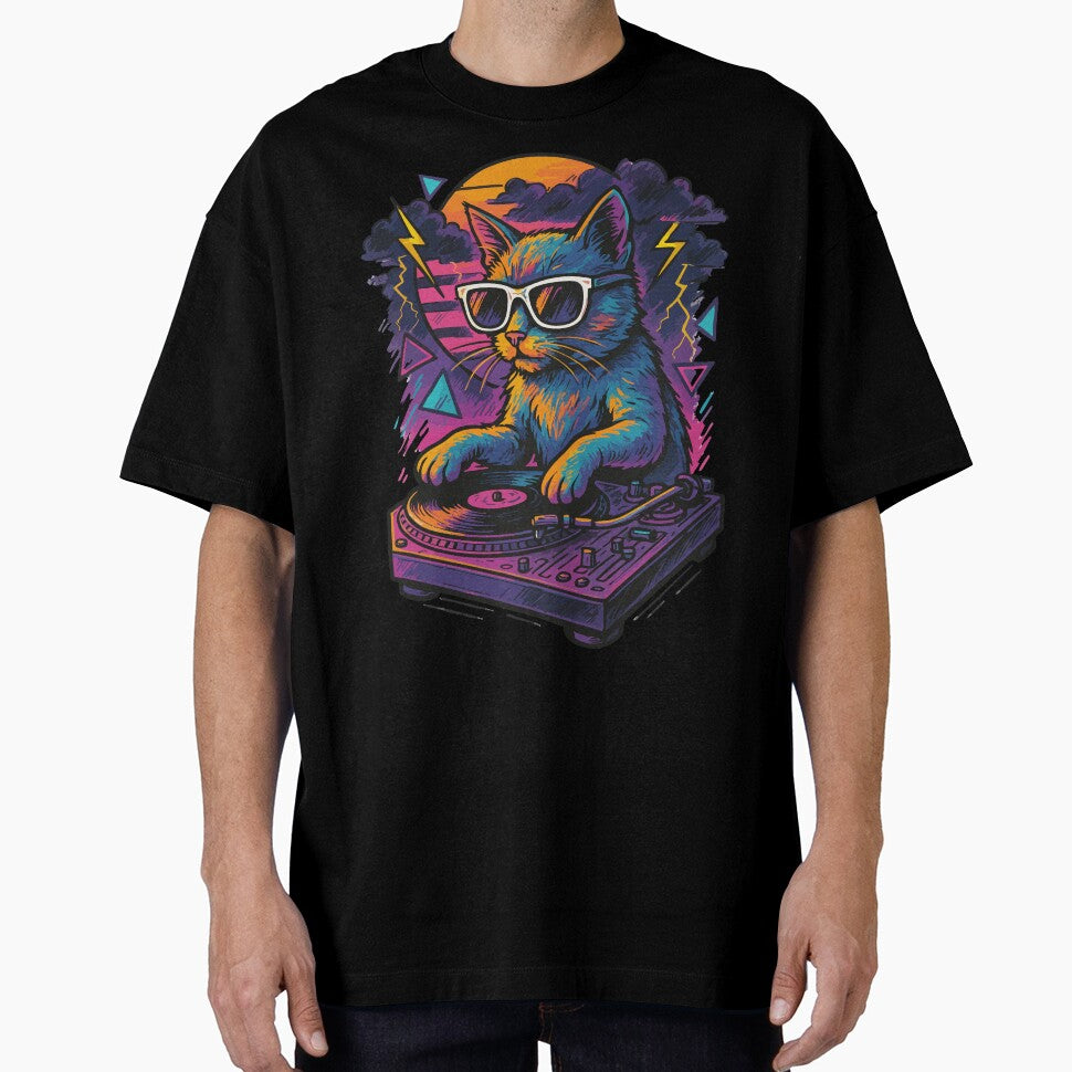 Cool Deejay House Cat Retro by TomFrontierArt T-Shirts, Hoodie, Sweatshirt | BlankRebels.com (Image 1)