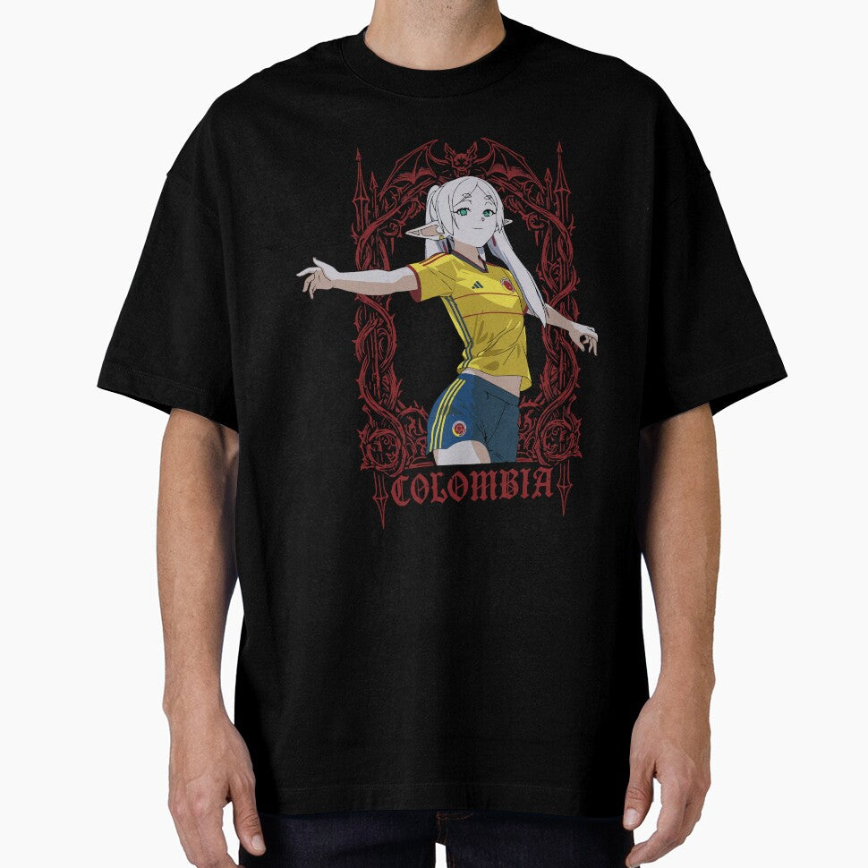 Anime illustration with Colombian National Team uniform by moosesclub T-Shirts, Hoodie, Sweatshirt (Image 1)