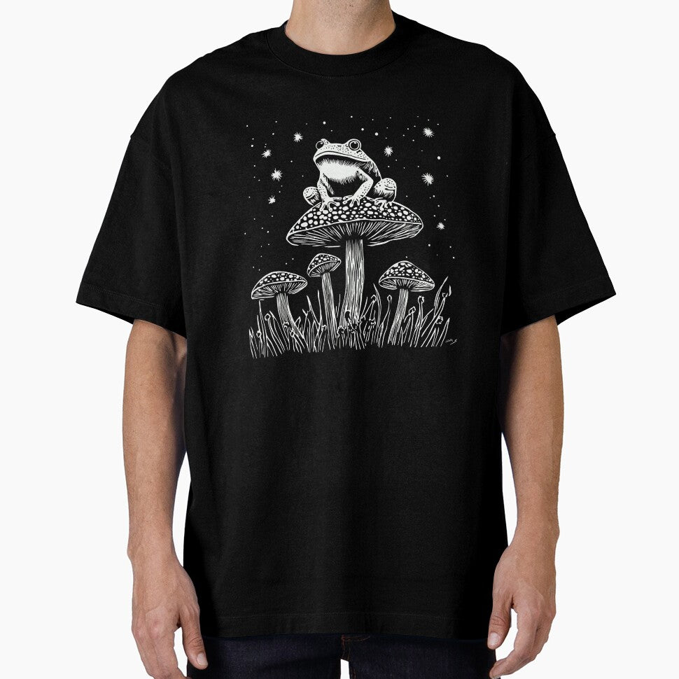 Retro Frog On The Mushroom 90s by GertrudeDomoniq T-Shirts, Hoodie, Sweatshirt | BlankRebels.com (Image 1)