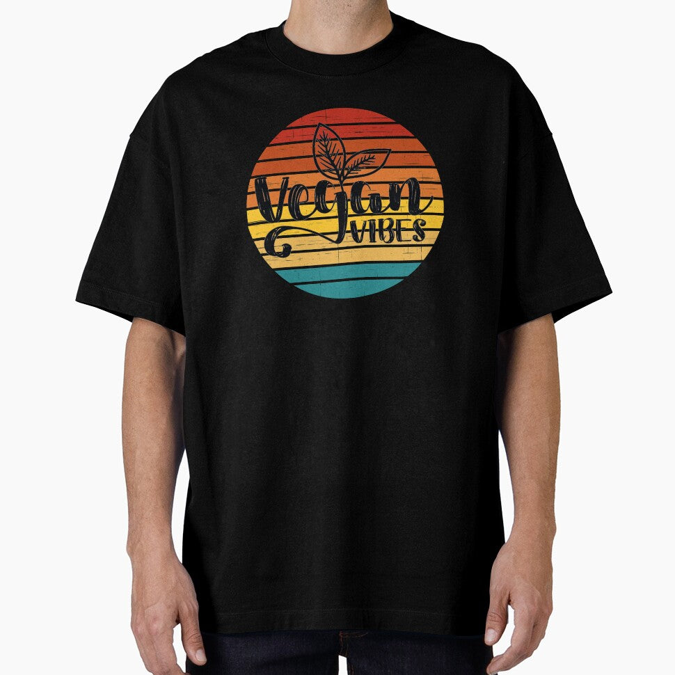 Vintage Vegan Vibes Perfect Vegan Design Sunset Vegan Vibes by enjoytheshirt T-Shirts, Hoodie, Sweatshirt (Image 1)