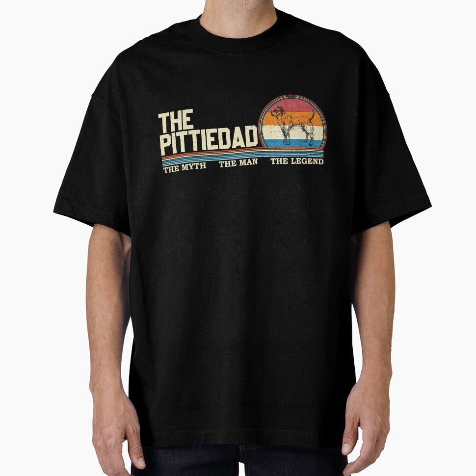 Vintage Retro The Pittie Dog Dad by annhienn488 T-Shirts, Hoodie, Sweatshirt | BlankRebels.com (Image 1)