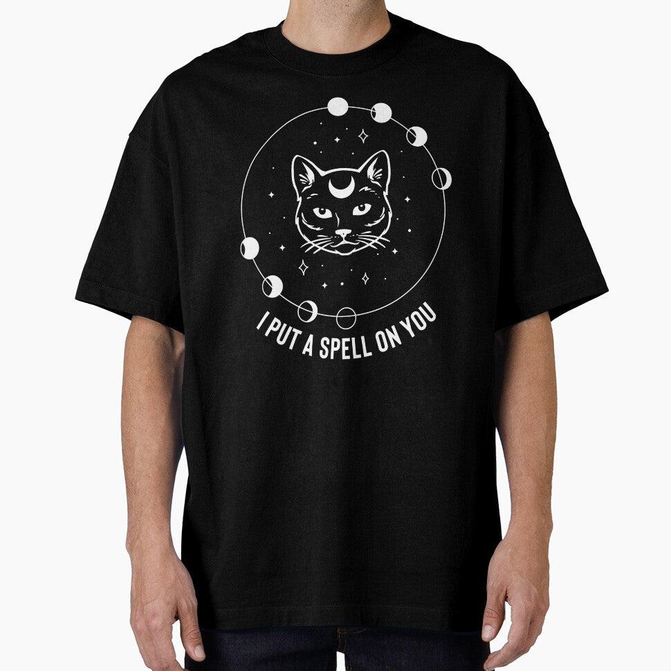 Mystical Magical Halloween Cat with moon phases by Gsallicat T-Shirts, Hoodie, Sweatshirt | BlankRebels.com (Image 1)