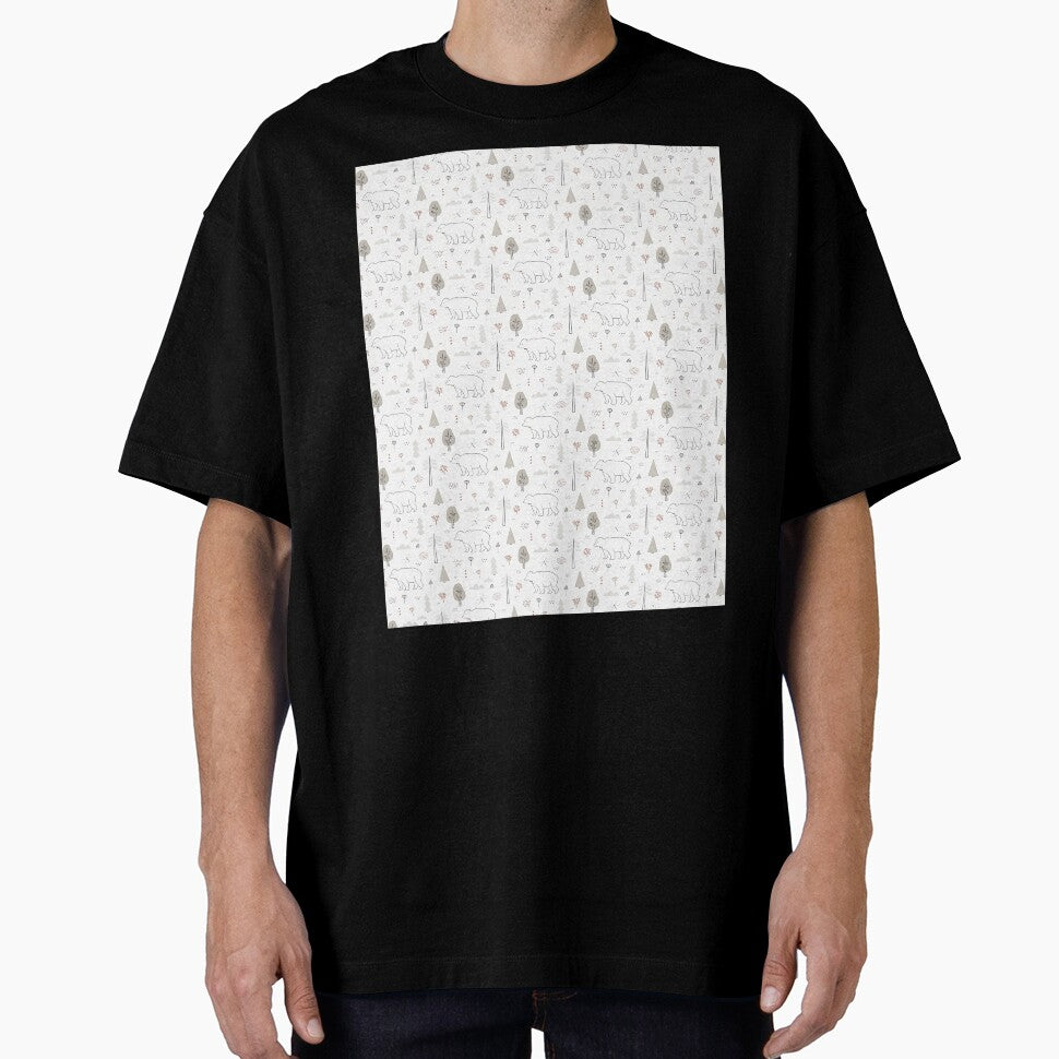 Hand Drawn Doodle Bear Dragonfly Clouds Trees by JacolienJoy T-Shirts, Hoodie, Sweatshirt | BlankRebels.com (Image 1)