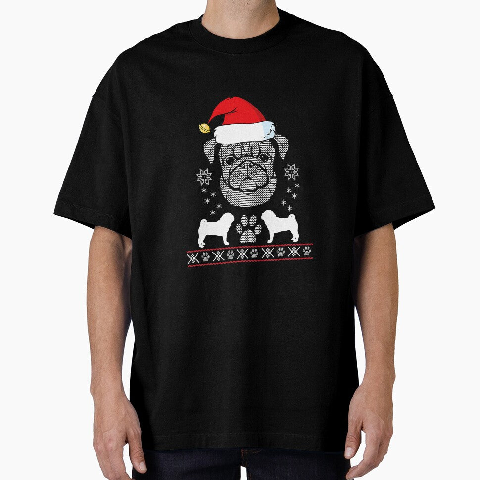 Santa Pug Dog Breed Holiday Ugly by frank3826