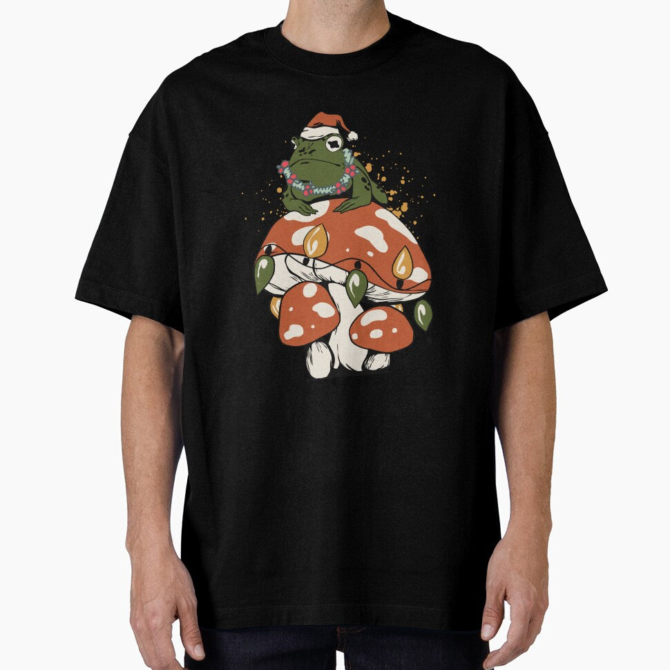 Cottagecore Frog Mushroom Wearing Hat T-Shirts, Hoodie, Sweatshirt