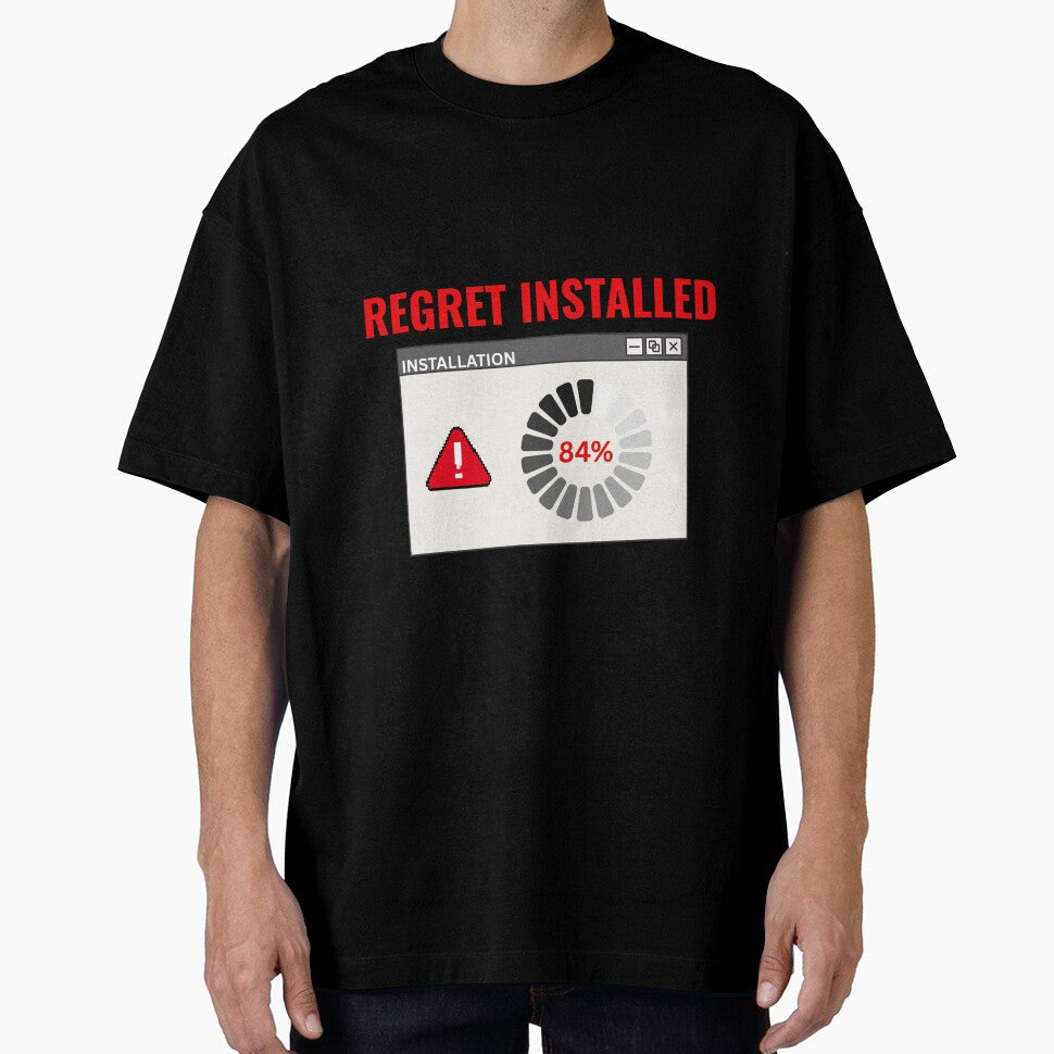 Task Received Regret Installed Funny Office Humor T-Shirt Sticker by DirectiveOffice