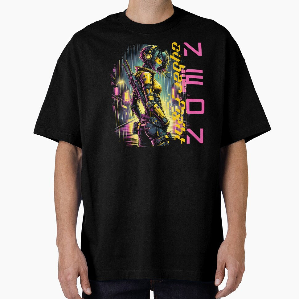 cyberpunk women with katanas and headphones by Aviartz01 T-Shirts, Hoodie, Sweatshirt | BlankRebels.com (Image 1)