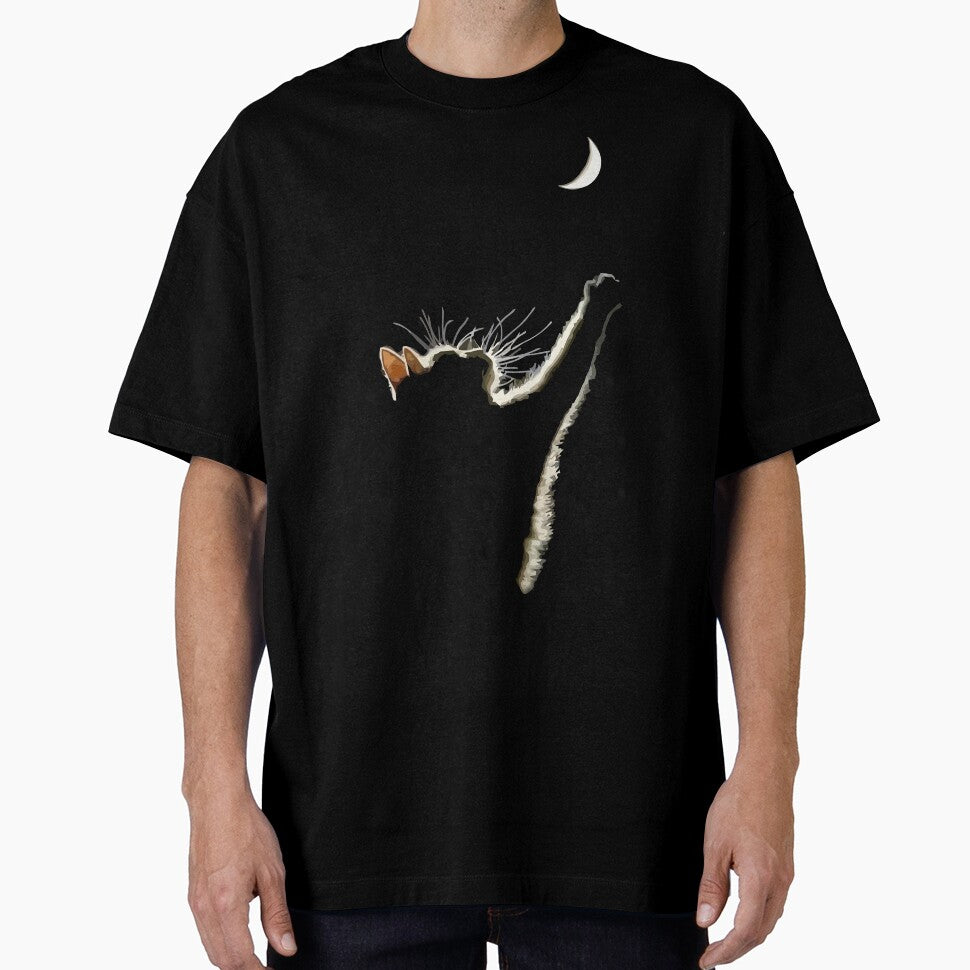 Moon Cat Kitty Reach To The Moon by teenugs T-Shirts, Hoodie, Sweatshirt | BlankRebels.com (Image 1)
