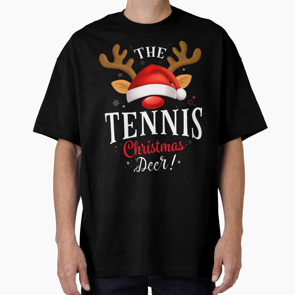 Tennis Christmas Deer Pjs Xmas Family Matching by CaraJennie T-Shirts, Hoodie, Sweatshirt | BlankRebels.com (Image 1)