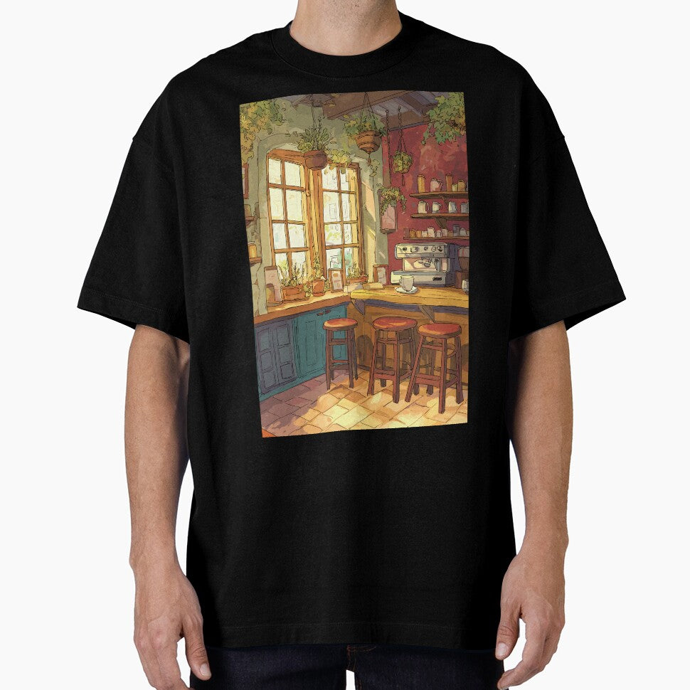 Sunlit Study Cozy Cafe Light Academia by bapupa T-Shirts, Hoodie, Sweatshirt | BlankRebels.com (Image 1)