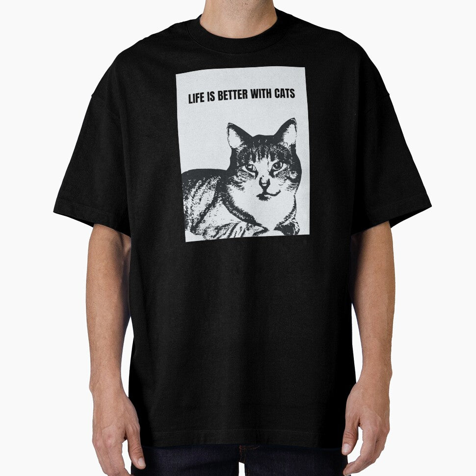 Life Is Better With Cat – Cute Pet Lover Gift by PixelWaveBD