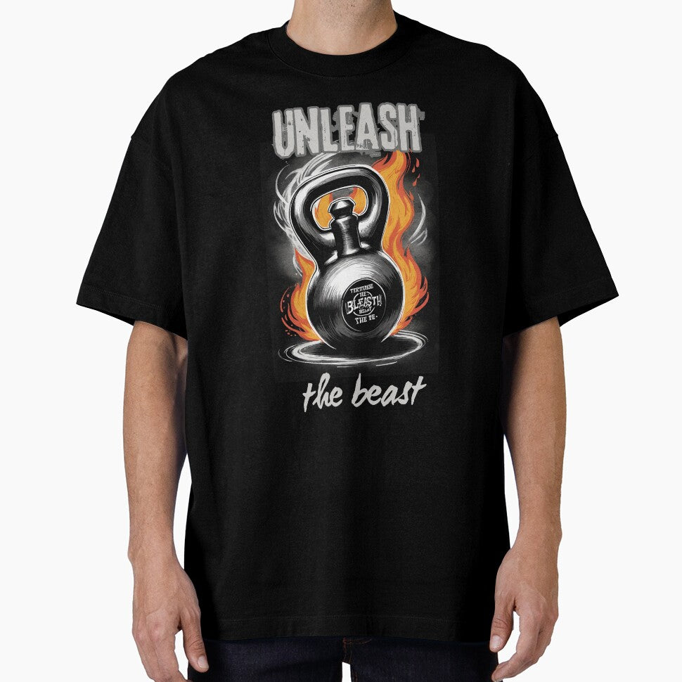 Release the beast Dumbbell in flames Gym enthusiast sketch by CallisC Arts ⭐⭐⭐⭐⭐ by CallisC-Arts T-Shirts,... (Image 1)