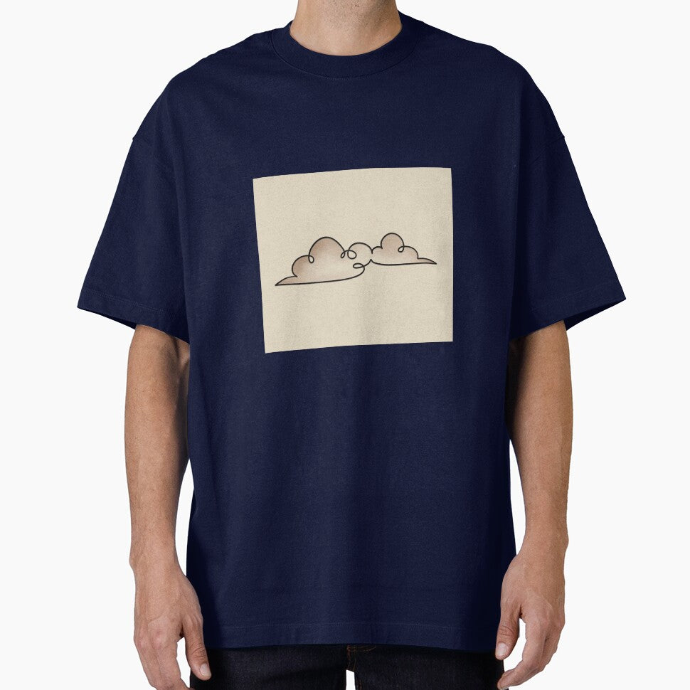 Minimal Clouds – Aesthetic Line Art by Barelythere2324 T-Shirts, Hoodie, Sweatshirt | BlankRebels.com (Image 1)