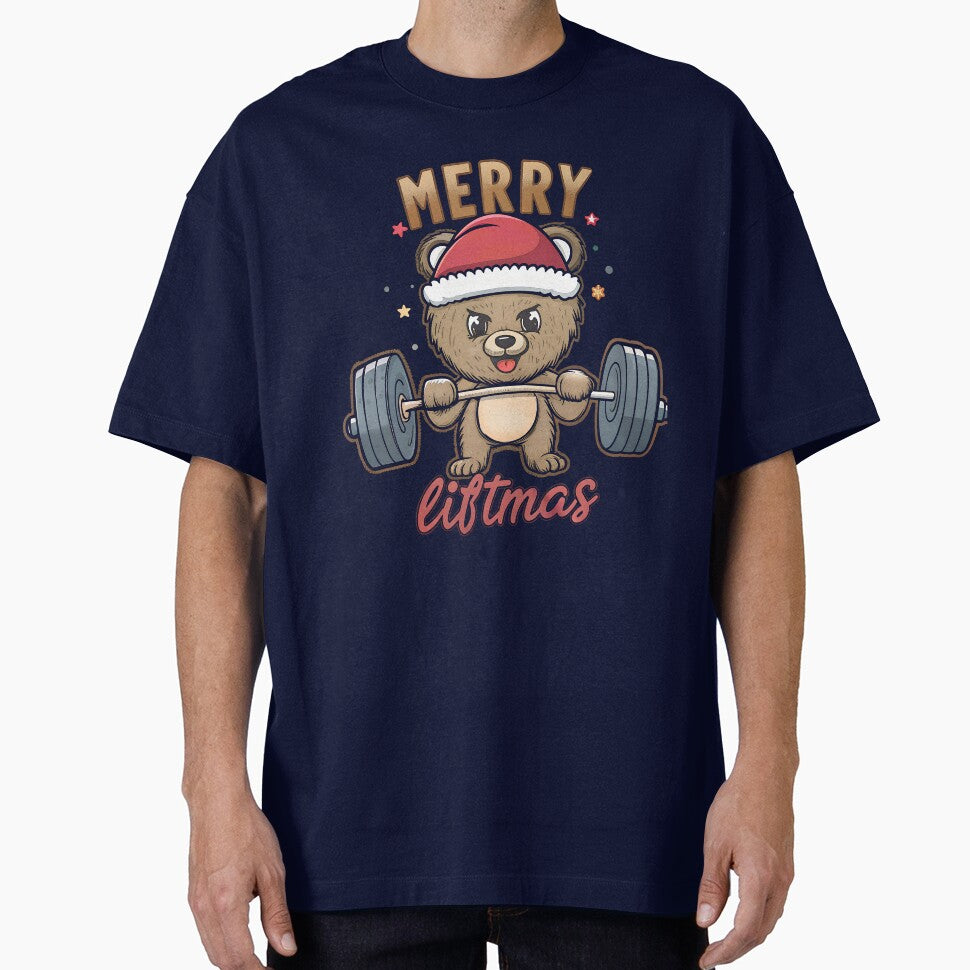 Merry Liftmas – Christmas Bear in the Gym by PLisasPets T-Shirts, Hoodie, Sweatshirt | BlankRebels.com (Image 1)