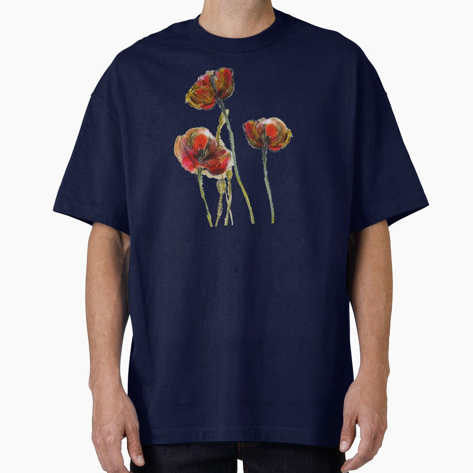Poppy Flower illustration - 2 by FanitsaArt T-Shirts, Hoodie, Sweatshirt | BlankRebels.com (Image 1)