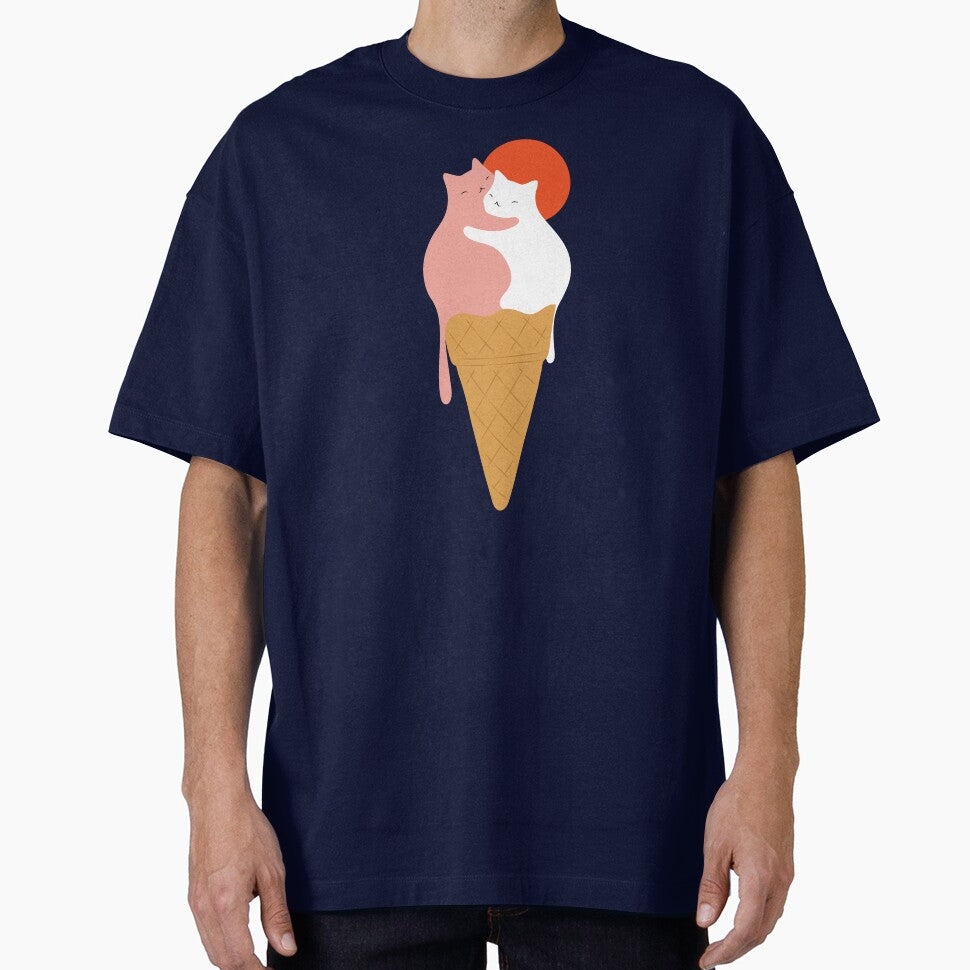 Cat Landscape 145: Strawberry and Vanilla by ilovedoodle T-Shirts, Hoodie, Sweatshirt | BlankRebels.com (Image 1)