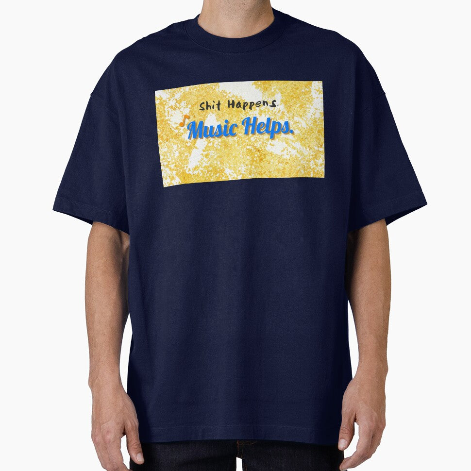 Sh*t Happens - Music Helps by dianekamikaze T-Shirts, Hoodie, Sweatshirt | BlankRebels.com (Image 1)