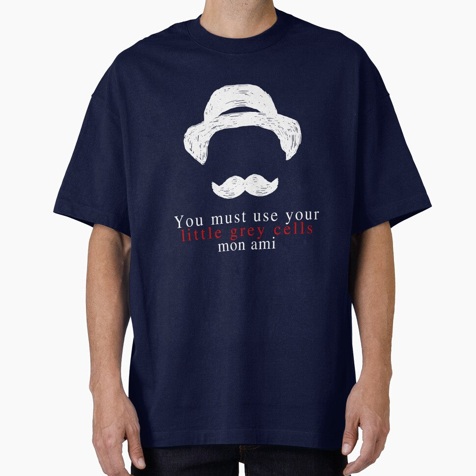 Agatha Christie Hercule Poirot Little Grey Cells , Unisex For Men Women Summer Fashion N Girl Trendy Old... (Image 1)