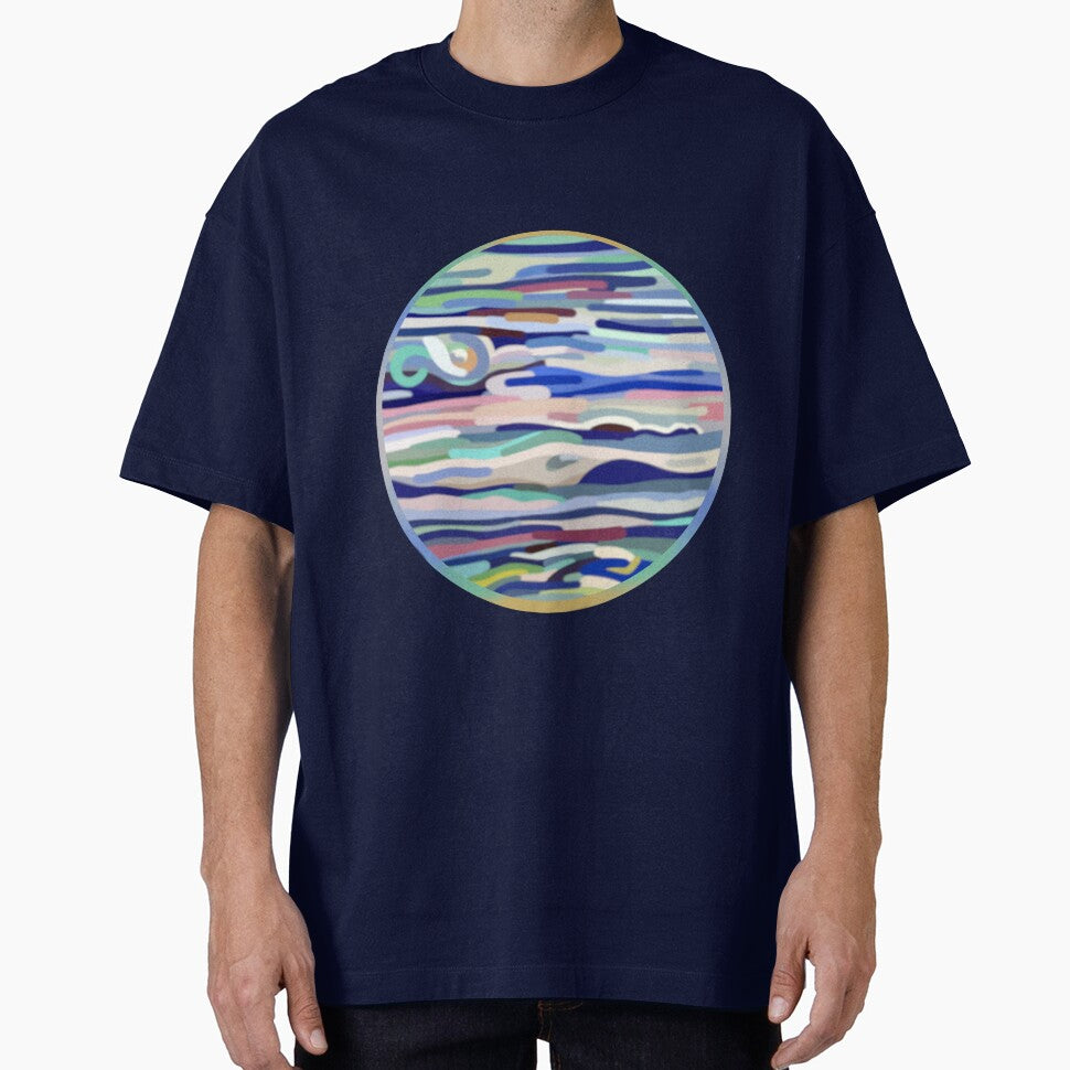 UV Jupiter - Digital Painting - Colorful Trippy Lines - Round Transparent Background for Customization or... (Image 1)