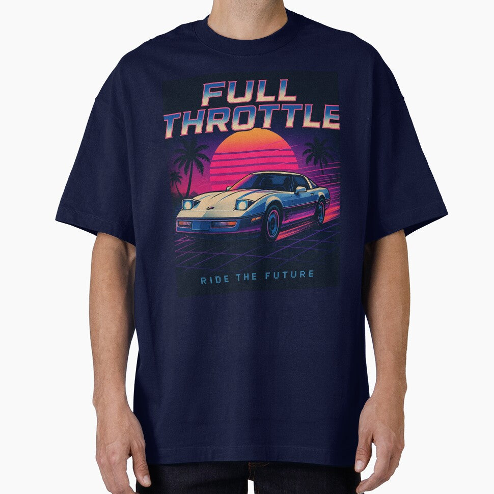 FULL THROTTLE - Corvette C4 - 80’s Retro by HypePrintsAUS T-Shirts, Hoodie, Sweatshirt | BlankRebels.com (Image 1)