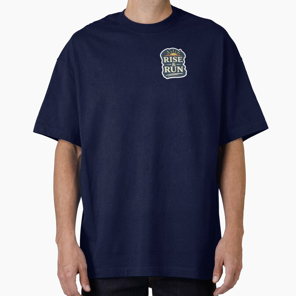 Rise and Run – Minimal Running Design for Early Morning Runners by Run-Lifestyle T-Shirts, Hoodie, Sweatshirt (Image 1)