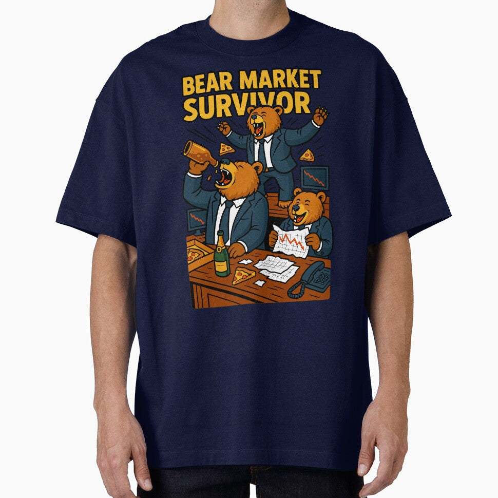Bear Market Survivor – Funny Stock Market Trader Design by Serbin T-Shirts, Hoodie, Sweatshirt | BlankRebels.com (Image 1)