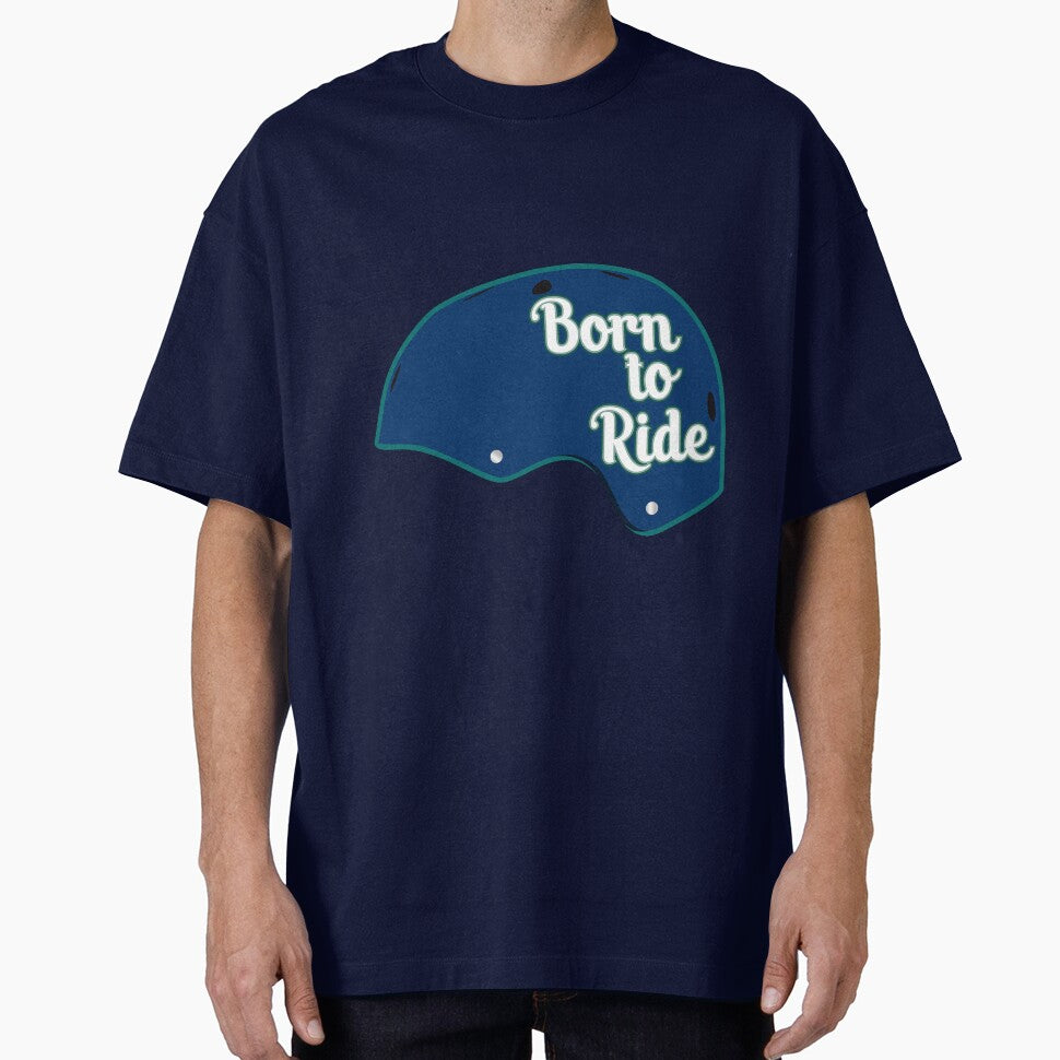 Skateboard Helmet Born Ride Solid Blue T-Shirts, Hoodie, Sweatshirt