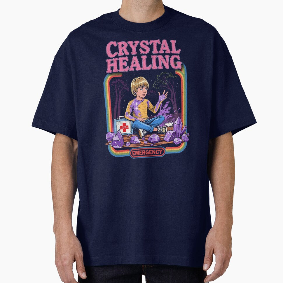Crystal Healing Emergency: Retro & Occult Humor by Vintagenaut Co. T-Shirts, Hoodie, Sweatshirt | BlankRebels.com (Image 1)