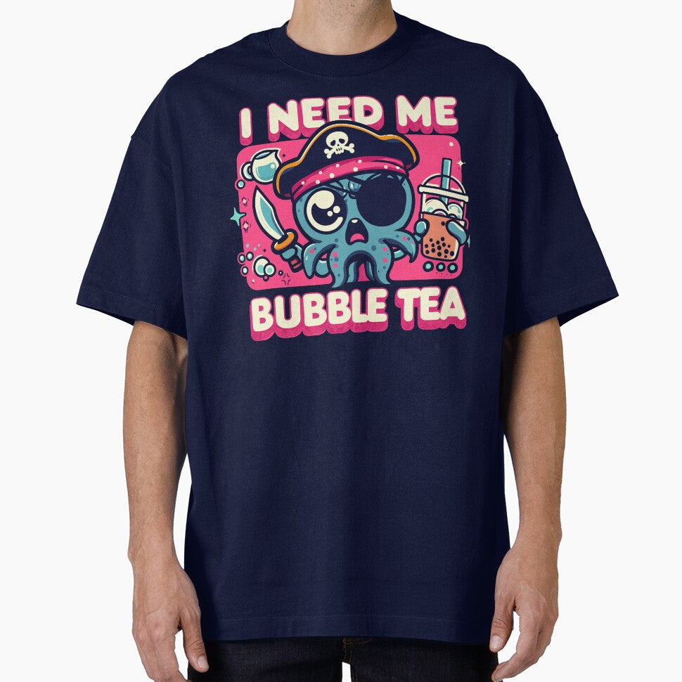 I Need Me Bubble Tea! Octopus Pirate Boba Lover by SubtleSplit T-Shirts, Hoodie, Sweatshirt | BlankRebels.com (Image 1)