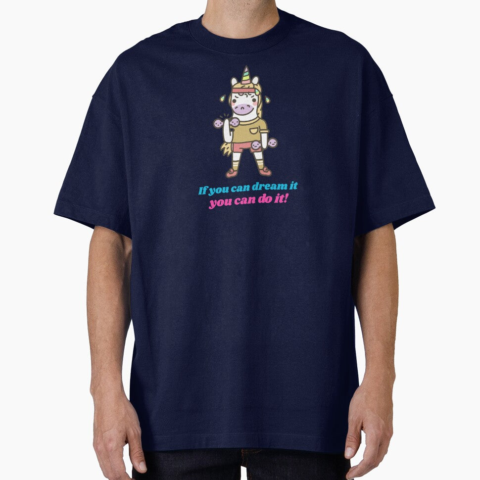 Unicorn Motivational Workout If You Can Dream It You Can Do It by FitFabFunny T-Shirts, Hoodie, Sweatshirt (Image 1)