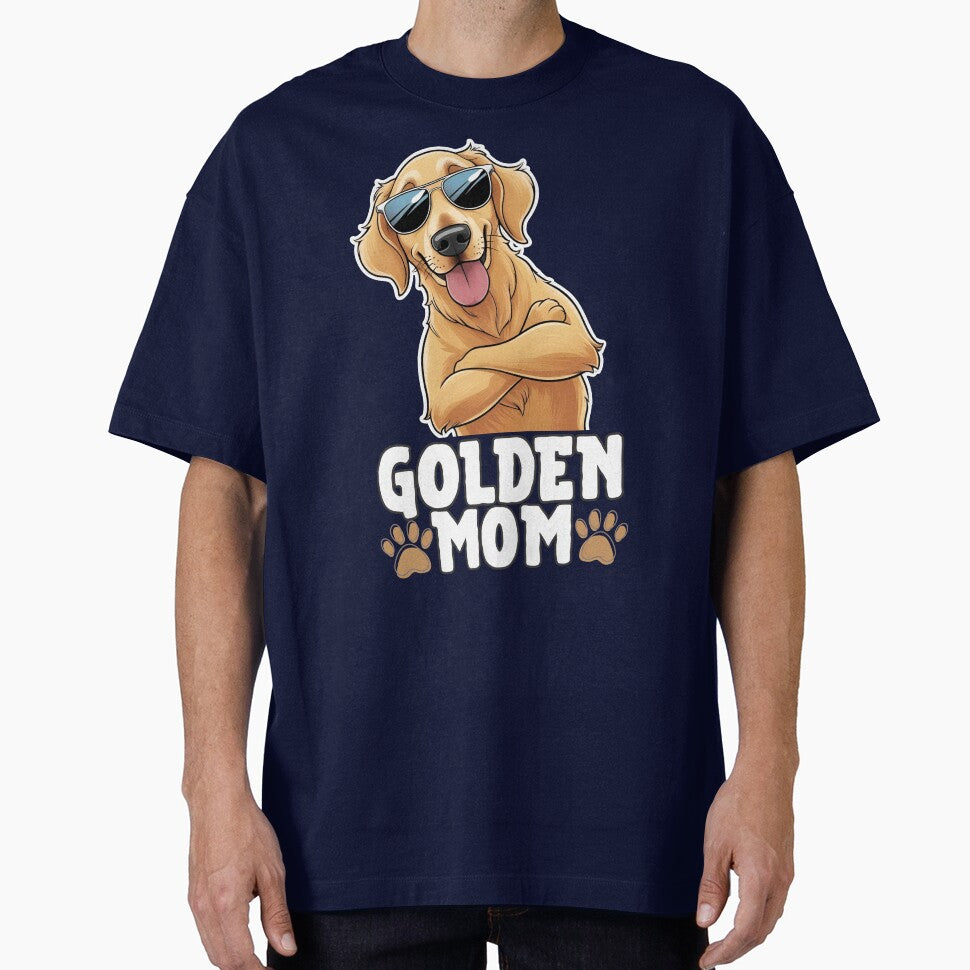 Golden Retriever Mom – Warm Hearts, Wagging Tails & Total Vibes by GoodyPaws T-Shirts, Hoodie, Sweatshirt (Image 1)