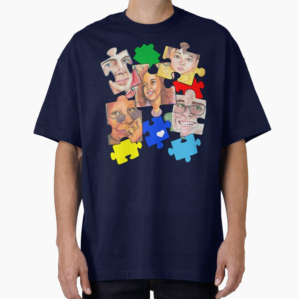 Autism pieces portraits by Sarah-Lynn Brown