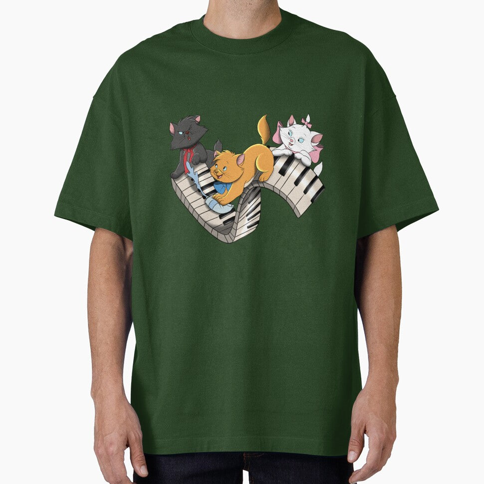 Piano kittens aristocats by Leahsartworks
