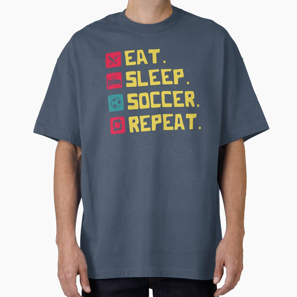 Eat Sleep Soccer Repeat icons and letter by ramonparaiba