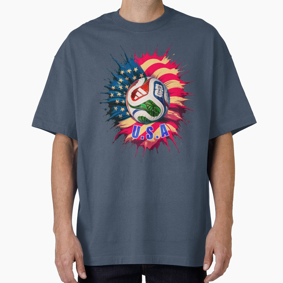 United States Soccer American Football USA Futbol T-Shirt by e-ocean