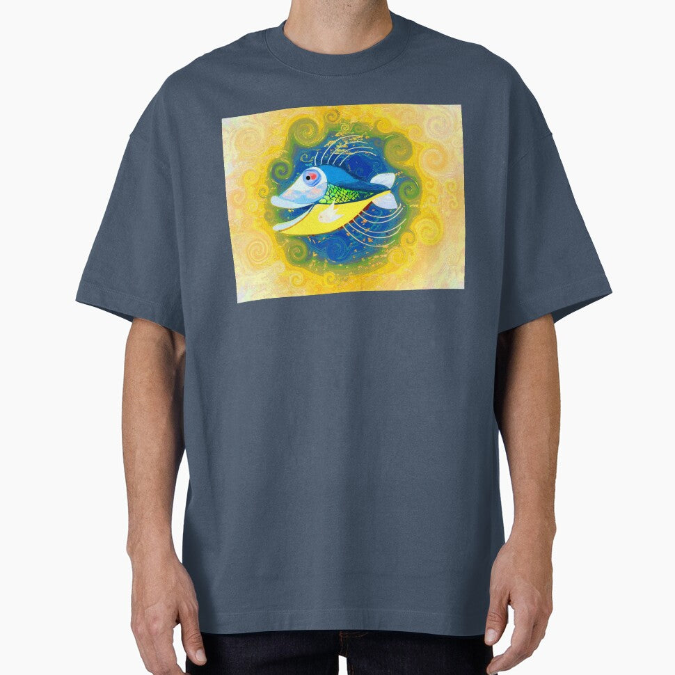Boho Fish Bohemian Décor or Art Colorful Hippie Vibes 1 of 2 by Beachy