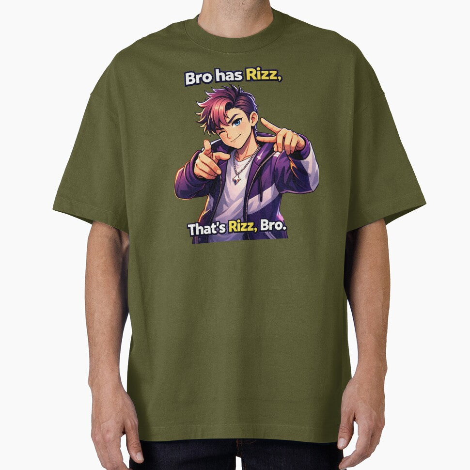 Bro Has Rizz, That's Rizz Bro, funny meme Tee-shirt by OzworldHub