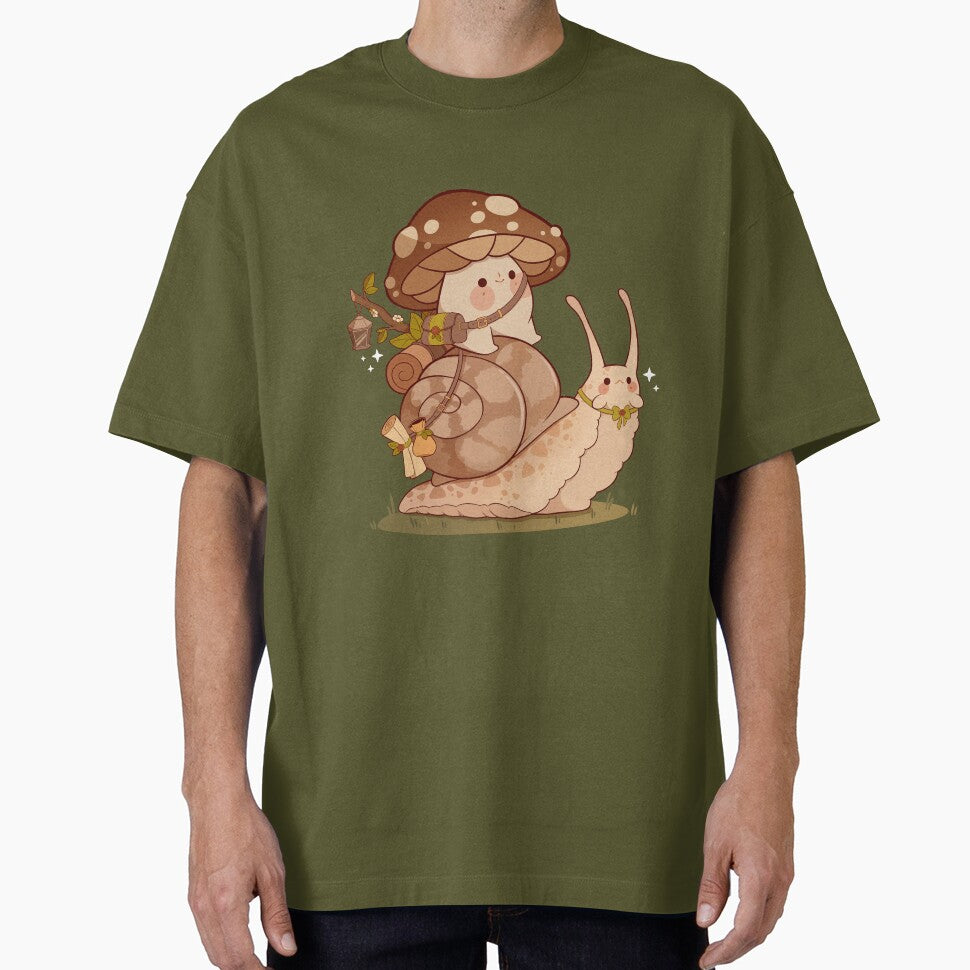 Cute Mushroom Snail Friend T-Shirts, Hoodie, Sweatshirt