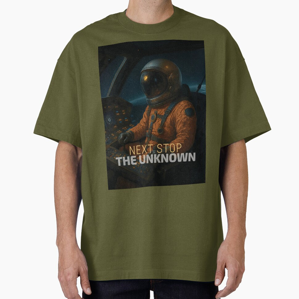 Next Stop The Unknown – Astronaut Piloting Spacecraft (Cinematic Realism) by designs_by_s2 T-Shirts, Hoodie,... (Image 1)