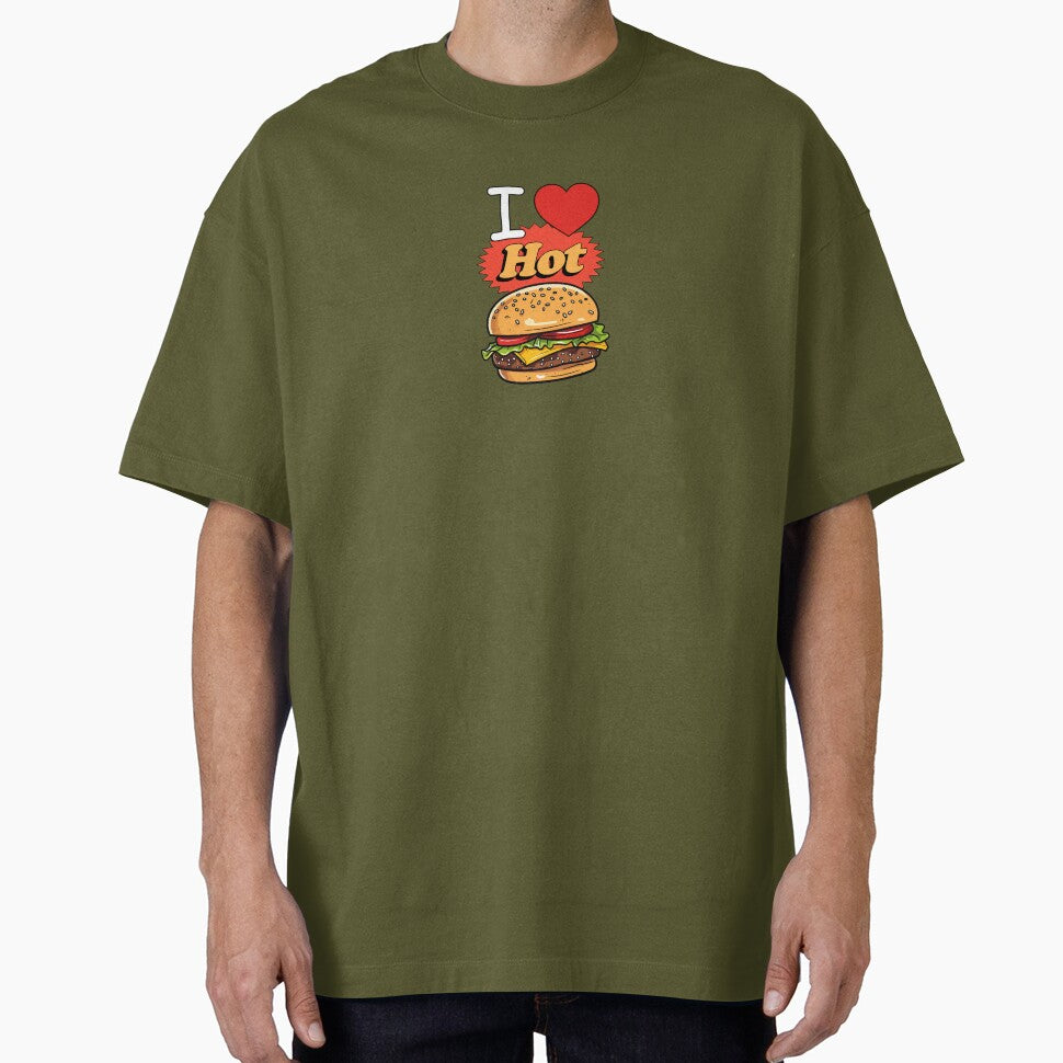 I Love Burgers Minimalist Design Classic T-Shirt by puurfectcat Hoodie, Sweatshirt | BlankRebels.com (Image 1)