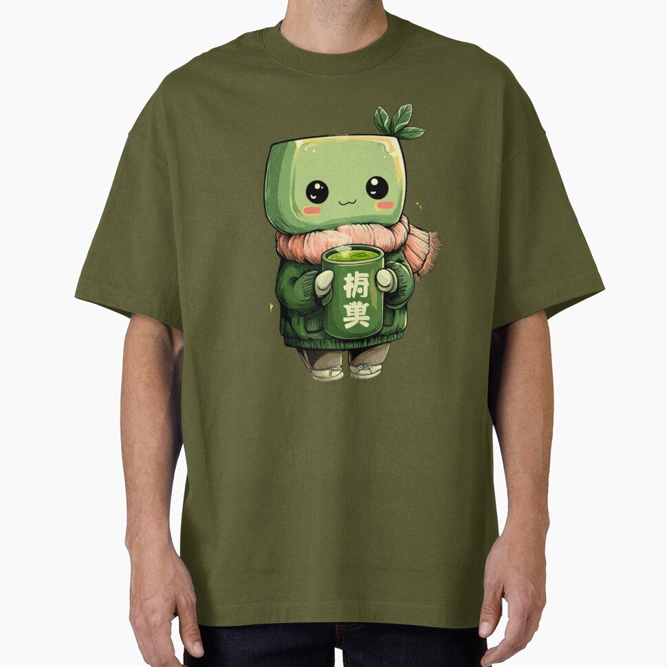 Cute Matcha Green Tea Character – Kawaii Tea Lover Illustration by Inkora-Art T-Shirts, Hoodie, Sweatshirt (Image 1)