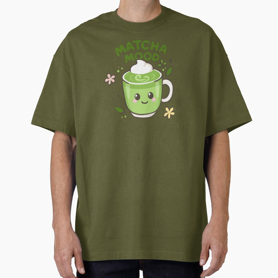 Matcha Mood – Kawaii Green Tea Cup with Cute Quote by Tattyarts T-Shirts, Hoodie, Sweatshirt | BlankRebels.com (Image 1)