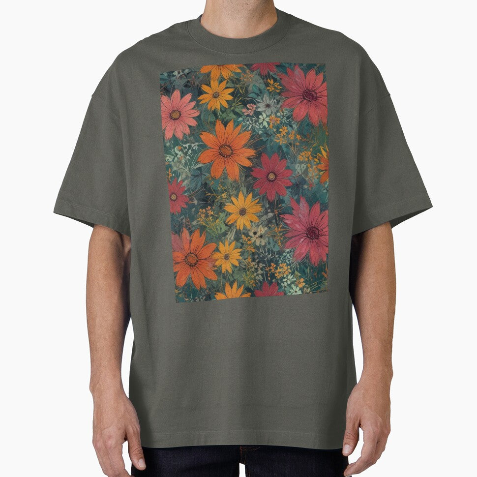 Digital Grunge Florals Pattern Print Design by imanshu T-Shirts, Hoodie, Sweatshirt | BlankRebels.com (Image 1)