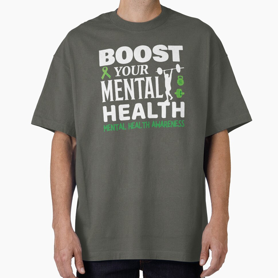 Boost Your Mental Health - Mental Health Awareness-White by OwlCanvas T-Shirts, Hoodie, Sweatshirt (Image 1)