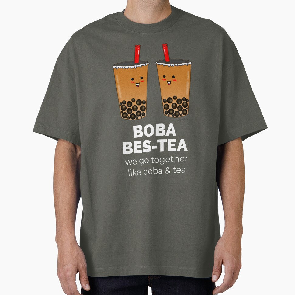 Boba Bestea (White Text) | Bubble Tea Love by HappiHabits T-Shirts, Hoodie, Sweatshirt | BlankRebels.com (Image 1)