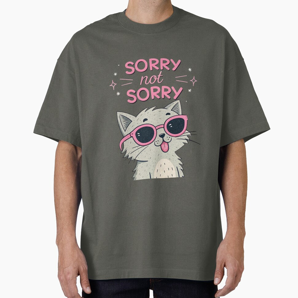 Sorry Not Sorry - Sassy Cat Design by Artiviose T-Shirts, Hoodie, Sweatshirt | BlankRebels.com (Image 1)