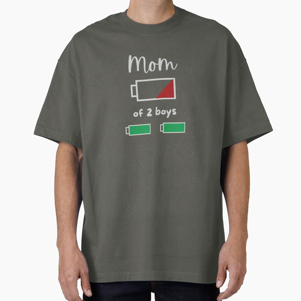 mom of two boys low battery by cleite04 T-Shirts, Hoodie, Sweatshirt | BlankRebels.com (Image 1)