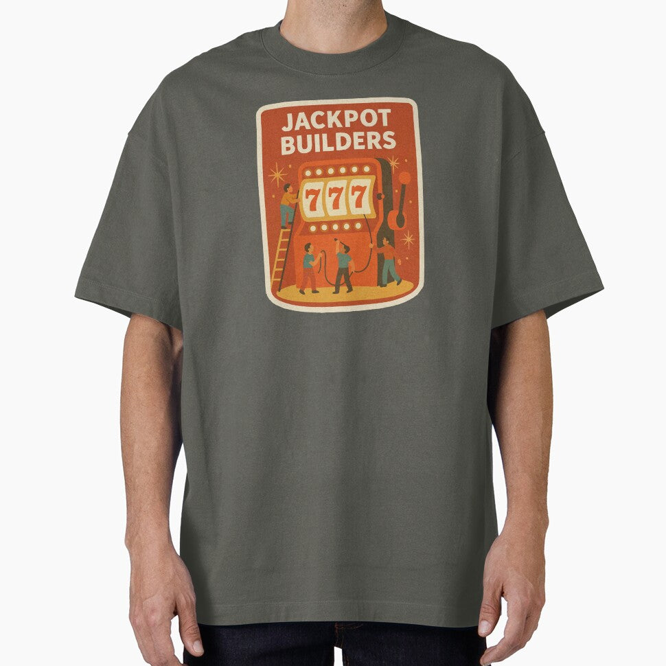 Jackpot Builders – Vintage Casino Sticker by Tiny Joy World T-Shirts, Hoodie, Sweatshirt | BlankRebels.com (Image 1)