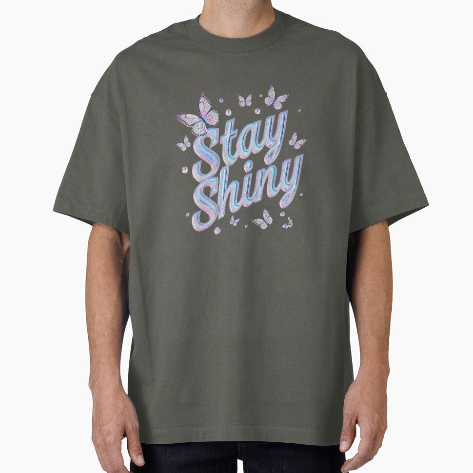Stay Shiny – Y2K Aesthetic Tee by EcoArtTees Hoodie, Sweatshirt | BlankRebels.com (Image 1)