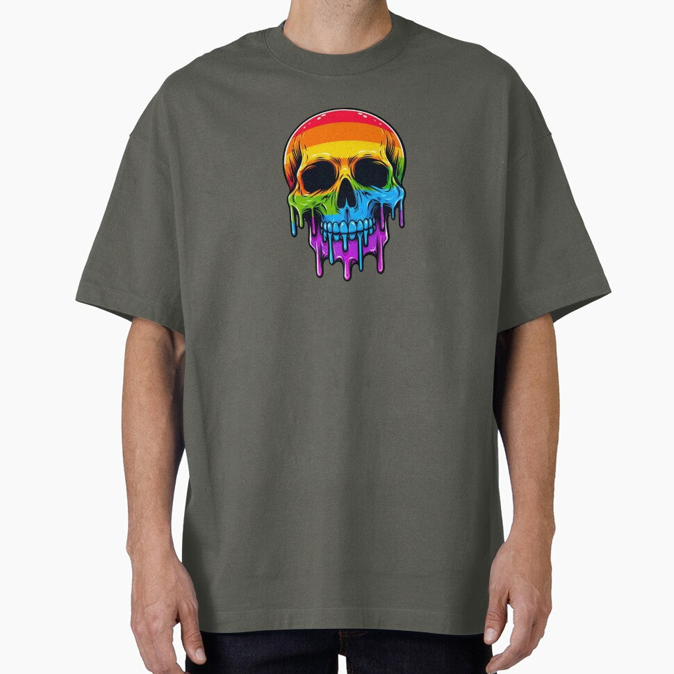 Melthing Rainbow Skull by Nostalgia Busters T-Shirts, Hoodie, Sweatshirt | BlankRebels.com (Image 1)